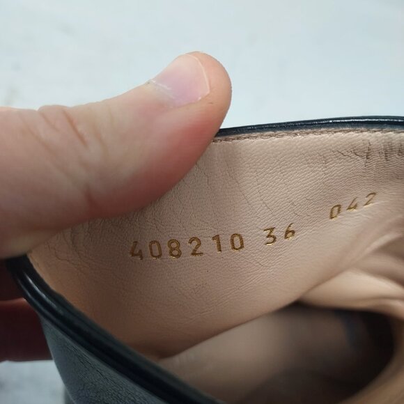 GUCCI Leather Black Malaga Kid GG Marmont Fringe Ankle Boot - Picture 4 of 15